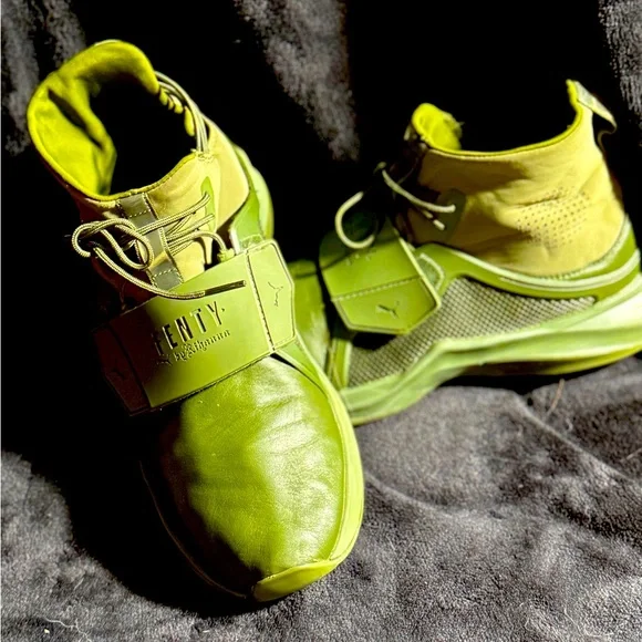 FENTY x Puma by Rihanna Trainer Mid Sneakers — Cypress Green | Size 9 - Picture 1 of 8